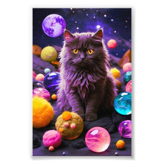 Cute Cat Wall Art Decor Foto Afdruk (Voorkant)