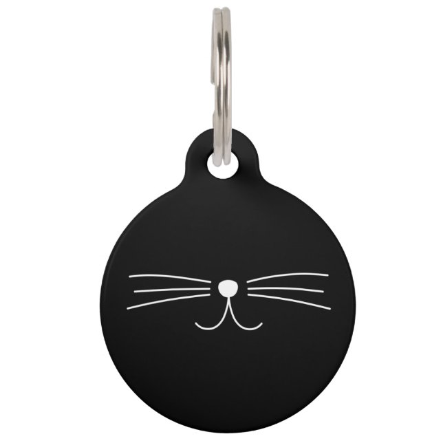 Cute Cat Whiskers Huisdierpenning (Voorkant)