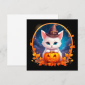Cute Cat Witch Pumpkin (Voorkant / Achterkant)