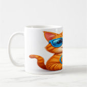 Cute Cat with Sunglasses Mug - Orange Tabby Gift (Gauche)