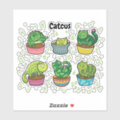 Cute Catcus Sticker (Vel)
