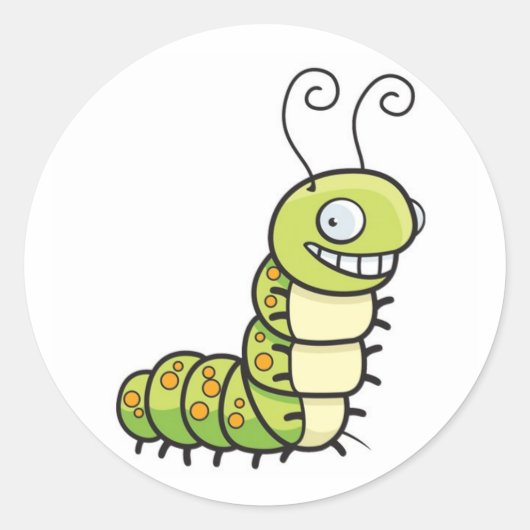 Cute Catepillar Sticker (Voorkant)