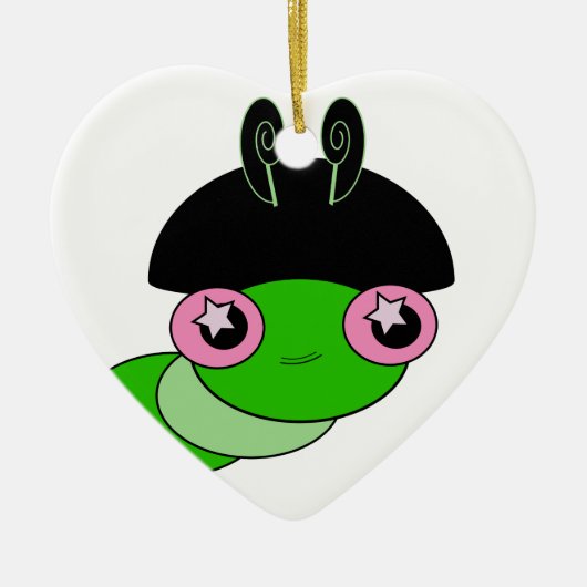 Cute Cateronder Keramisch Ornament (Voorkant)