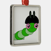 Cute Cateronder Metalen Ornament (Rechts)