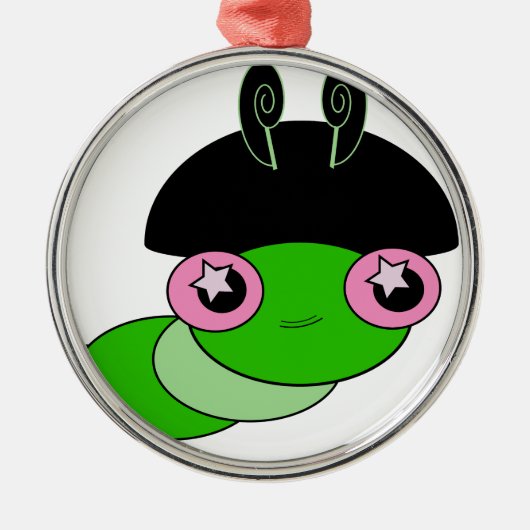 Cute Cateronder Metalen Ornament (Voorkant)