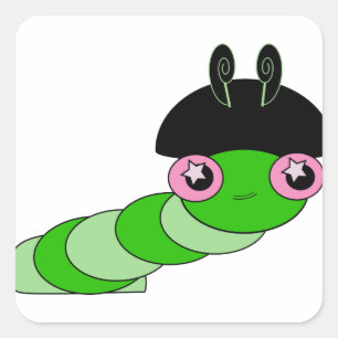 Cute Cateronder Vierkante Sticker