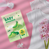 Cute Caterpillar Baby shower Invitation