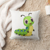 Cute Caterpillar Lancer Oreiller 16" x 16" (Couverture)