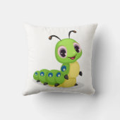 Cute Caterpillar Lancer Oreiller 16" x 16" (Verso)
