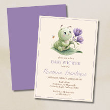 Cute Caterpillar Personalized Name Baby Shower