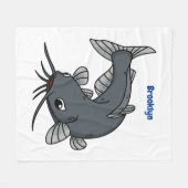 Cute catfish cartoon illustration fleece deken (Voorkant (Horizontaal))