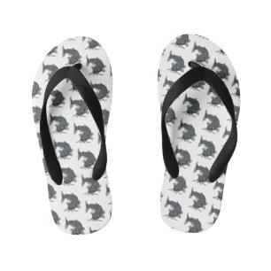 Cute catfish cartoon illustration kinder teenslippers