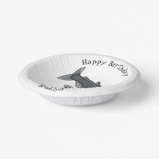 Cute catfish cartoon illustration papieren kommen (Gebogen)