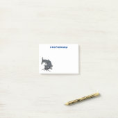 Cute catfish cartoon illustration post-it® notes (Op bureau)