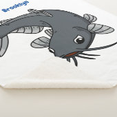 Cute catfish cartoon illustration sherpa deken (3/4)
