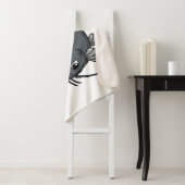Cute catfish cartoon illustration sherpa deken (In situ)