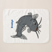 Cute catfish cartoon illustration sherpa deken (Voorkant (horizontaal))