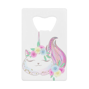 Cute Caticorn Kredietkaart Flessenopener