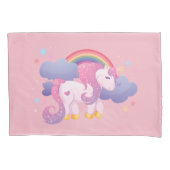 Cute cating Unicorn Pillowcase Kussensloop (Voorkant)