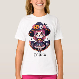 Cute catrina girl halloween personalized t-shirt