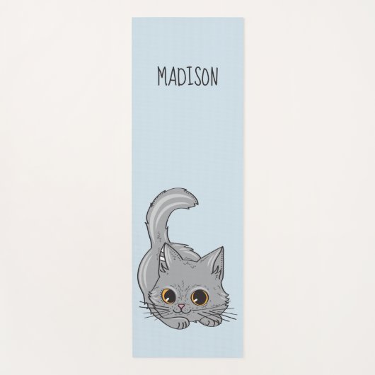 Cute Cats aangepaste naam & kleur yogamat (Voorkant)