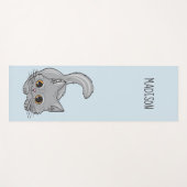 Cute Cats aangepaste naam & kleur yogamat (Voorkant (horizontaal))