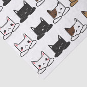 Cute "Cats all in a Row" Tissuepapier (Detail)