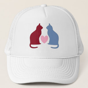 Cute Cats and Heart Love Trucker Pet