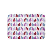 Cute Cats and Hearts Pattern Badmat (Voorkant)