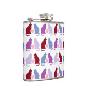 Cute Cats and Hearts Pattern Heupfles (Rechts)