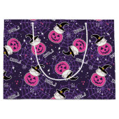 Cute Cats and Pumpkins Halloween Pattern Groot Cadeauzakje (Voorkant)