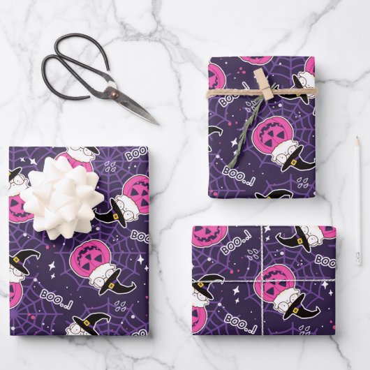 Cute Cats and Pumpkins Halloween Pattern Inpakpapier Vel (Voorkant)