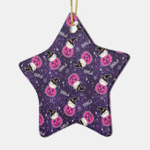 Cute Cats and Pumpkins Halloween Pattern Keramisch Ornament (Links)