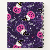 Cute Cats and Pumpkins Halloween Pattern Notitieboek (Achterkant)