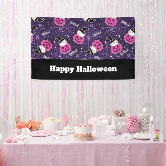 Cute Cats and Pumpkins Halloween Pattern Spandoek (Feest)