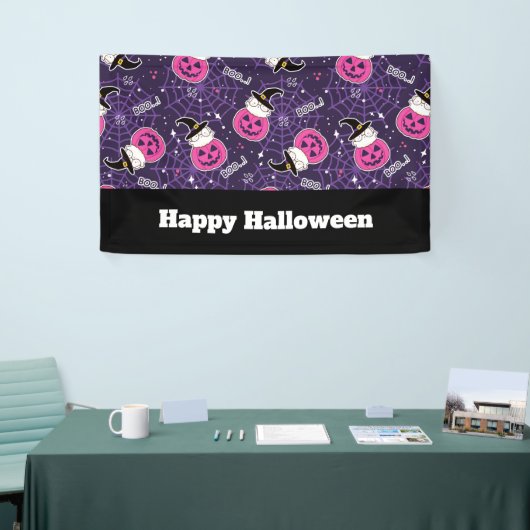 Cute Cats and Pumpkins Halloween Pattern Spandoek (Beurs)