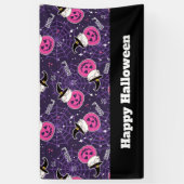 Cute Cats and Pumpkins Halloween Pattern Spandoek (Verticaal)