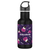 Cute Cats and Pumpkins Halloween Pattern Waterfles (Voorkant)