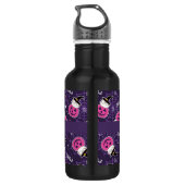 Cute Cats and Pumpkins Halloween Pattern Waterfles (Achterkant)