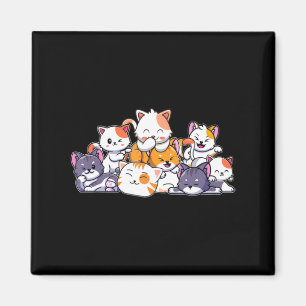 Cute Cats Anime Kawaii Japans Otaku Neko Gift Wo Magneet