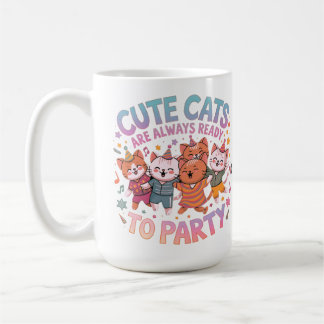  Cute Cats Are Always Ready To Party Kawaii Design Koffiemok