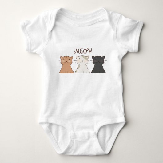 Cute Cats baby Romper (Voorkant)