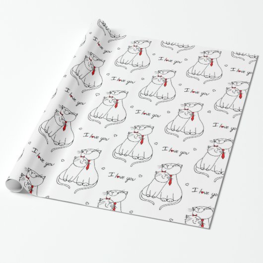 Cute Cats Cadeaupapier (Uitgerold)