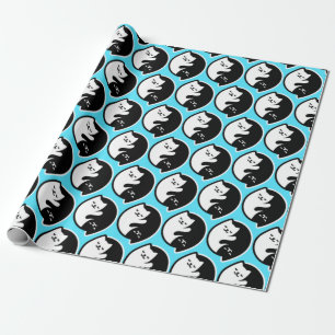 Cute Cats Cadeaus Yin Yang Symbool Meditatie Yoga Cadeaupapier
