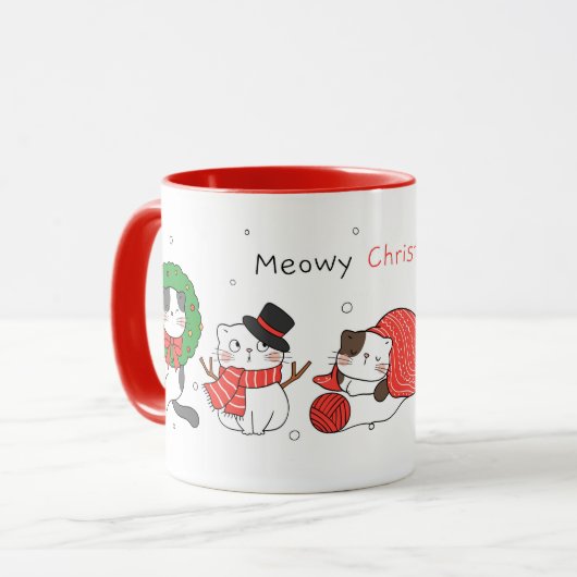 Cute Cats Christmas Mug (Devant gauche)
