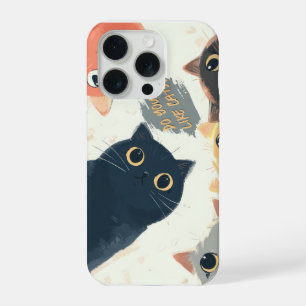 Cute Cats Circle – Kawaii Katten Illustratie iPhone 15 Pro Hoesje