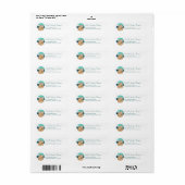 Cute Cats Cuddle Return Names Adres Blauwgroen Wit Etiket (Full Sheet)