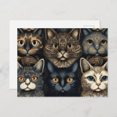 Cute cats die samen poseren briefkaart (Voorkant / Achterkant)