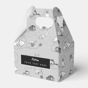Cute Cats die spelen en het Naughty Pattern zijn Bedankdoosjes