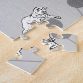 Cute Cats die spelen en het Naughty Pattern zijn Legpuzzel (Zijkant)